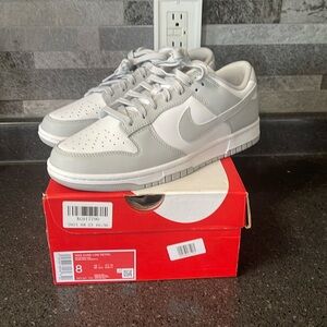 Nike Dunk Low Retro - White/Grey Fog- Mens Size 8